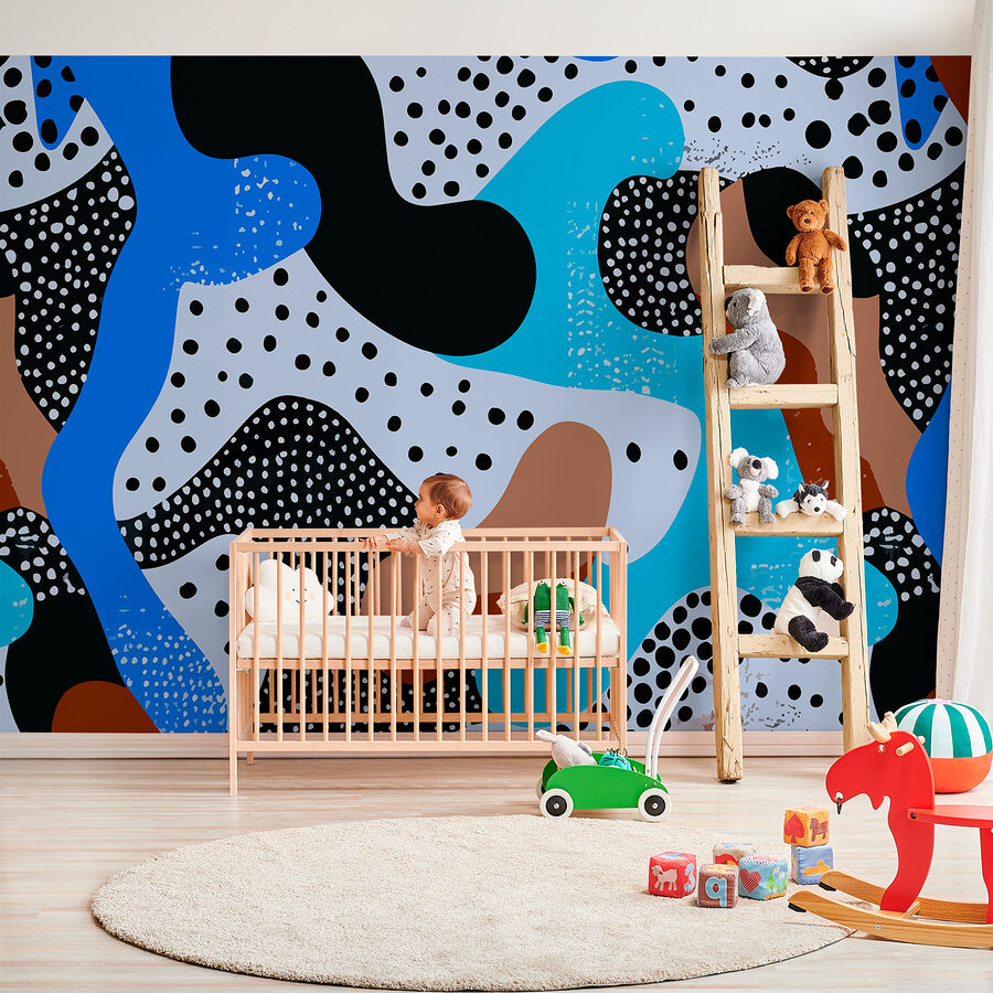 Papier peint Motif coloré avec des points et des taches – Image 2