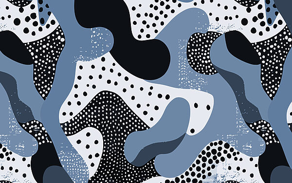Motif bleu et noir avec des points Motif bleu et noir avec des points