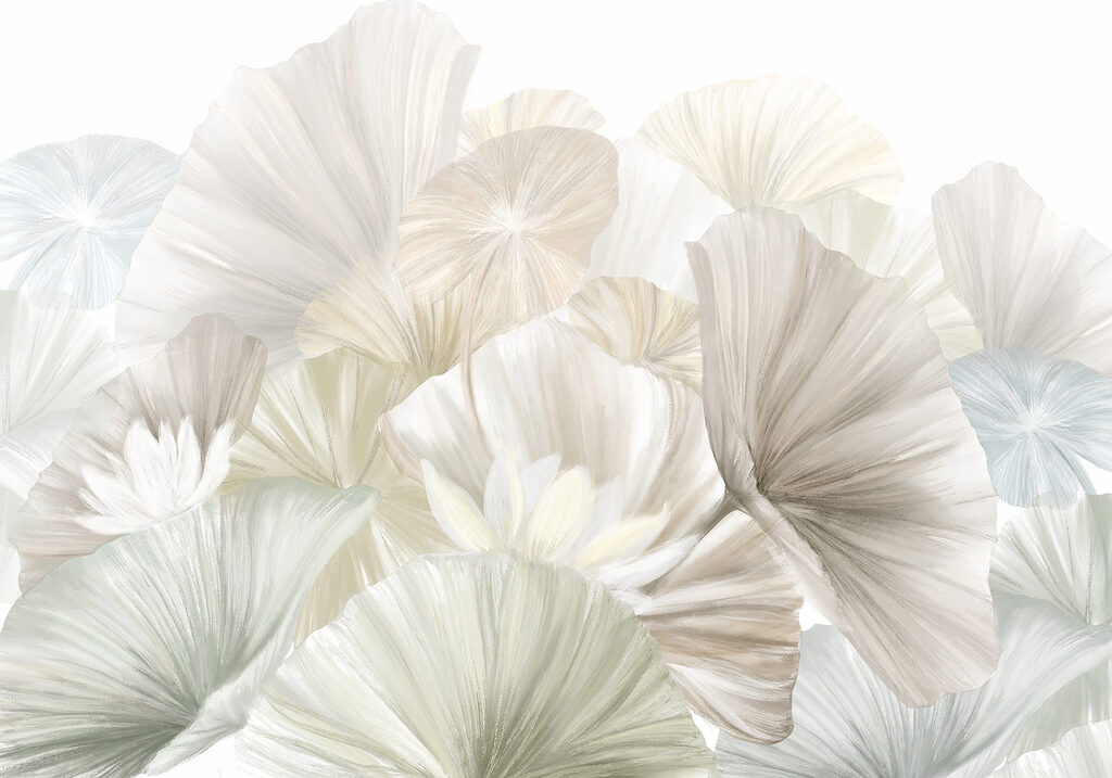 Groupe de feuilles blanches et grises Groupe de feuilles blanches et grises