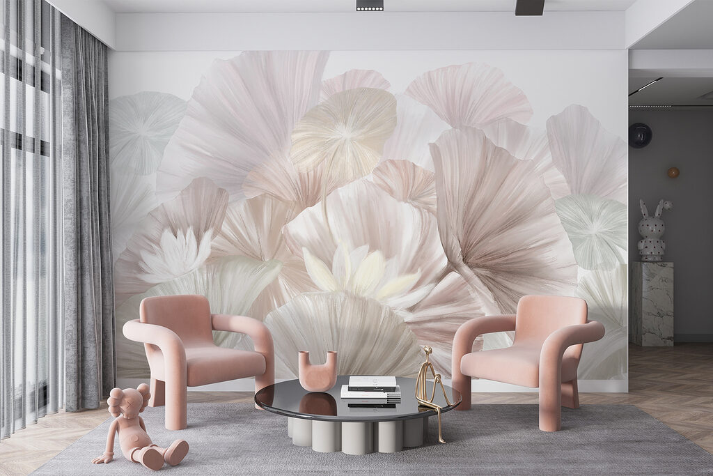 Group of white and pink flowers