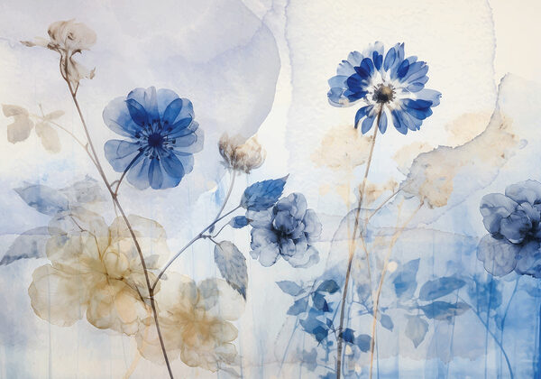 Fleurs bleues et blanches Fleurs bleues et blanches