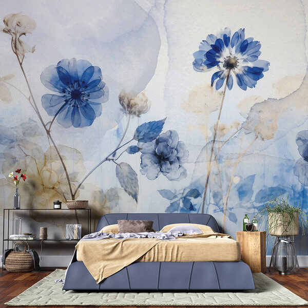 Fleurs bleues et blanches Fleurs bleues et blanches