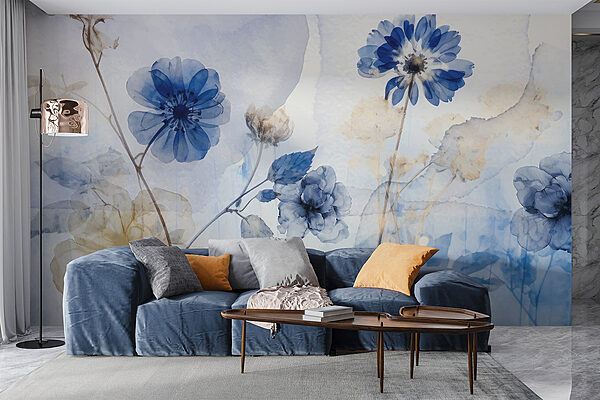 Fleurs bleues et blanches Fleurs bleues et blanches