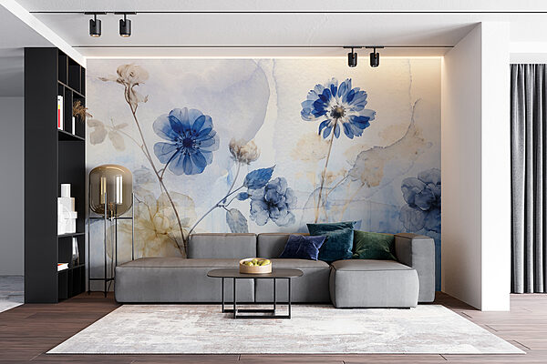 Fleurs bleues et blanches Fleurs bleues et blanches