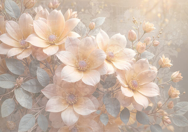 Groupe de fleurs avec feuilles Groupe de fleurs avec feuilles