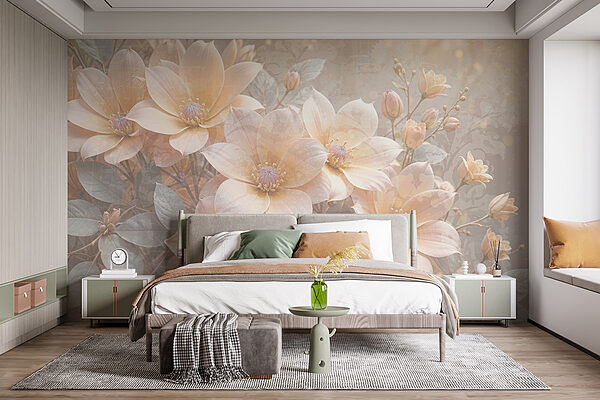 Groupe de fleurs avec feuilles Groupe de fleurs avec feuilles