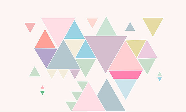 Groupe de triangles de différentes couleurs Groupe de triangles de différentes couleurs