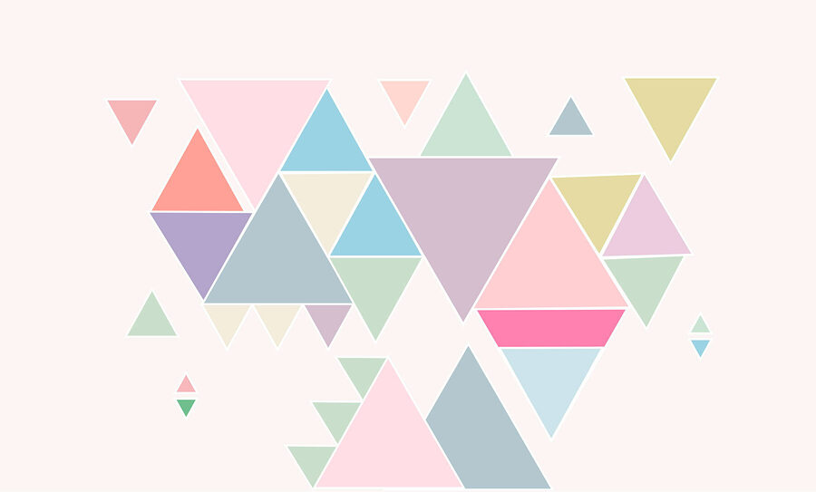 Groupe de triangles de différentes couleurs Groupe de triangles de différentes couleurs