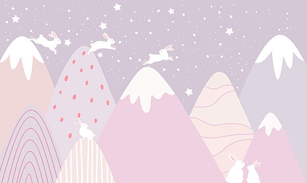 Groupe de lapins sur une montagne Groupe de lapins sur une montagne