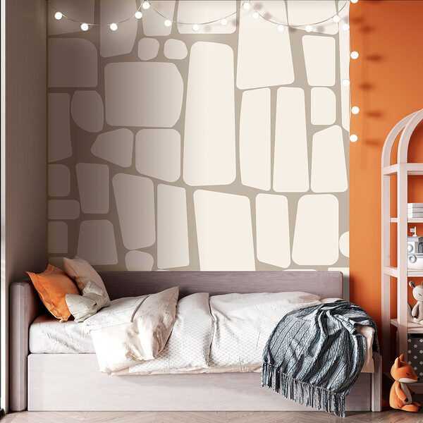 Rectangle blanc et beige Rectangle blanc et beige