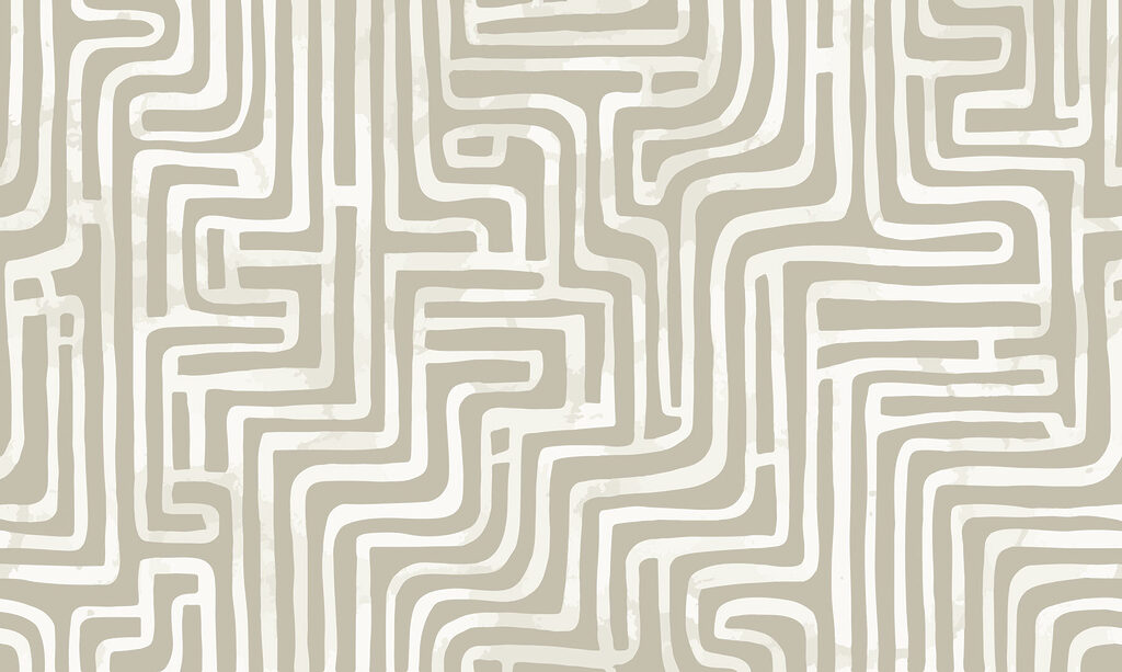 Motif de labyrinthe sur une surface blanche Motif de labyrinthe sur une surface blanche