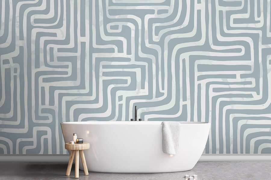 Labyrinthe blanc et gris