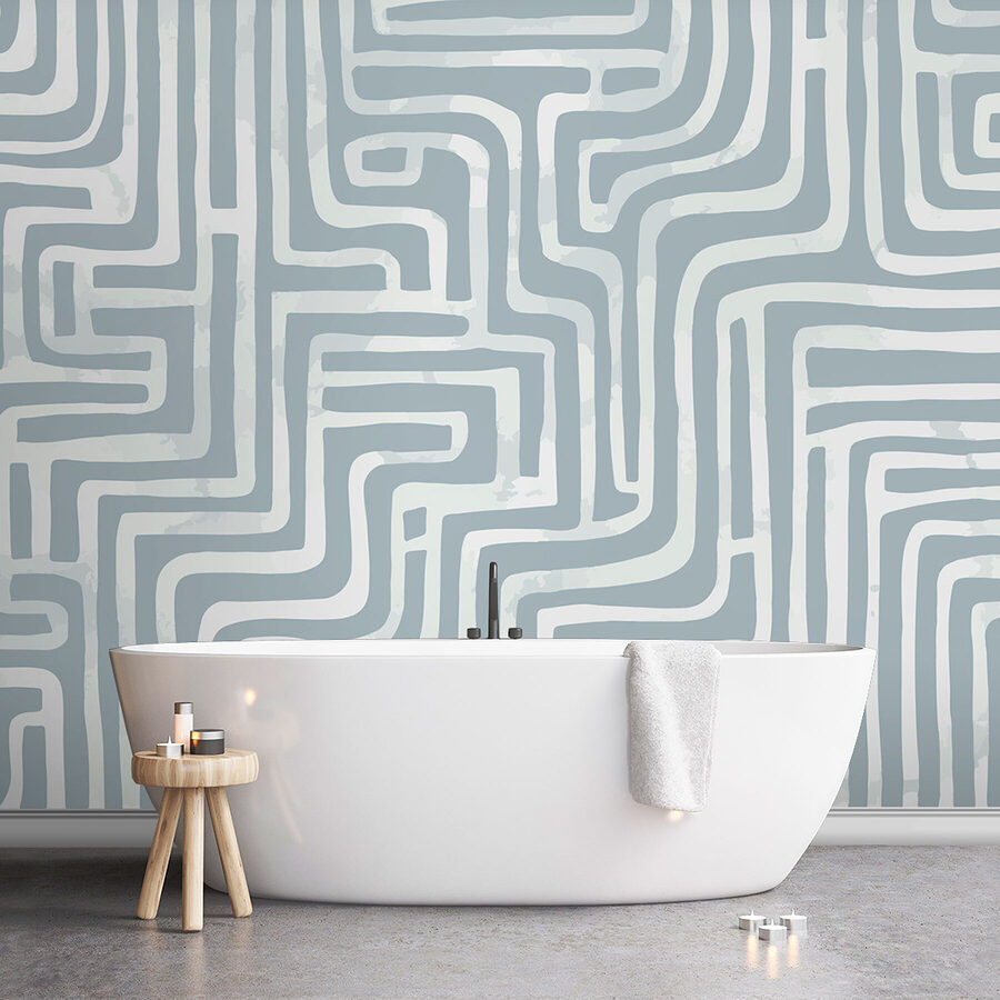 Labyrinthe blanc et gris