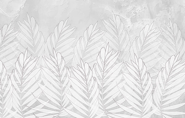 Dessin au trait blanc de feuilles Dessin au trait blanc de feuilles