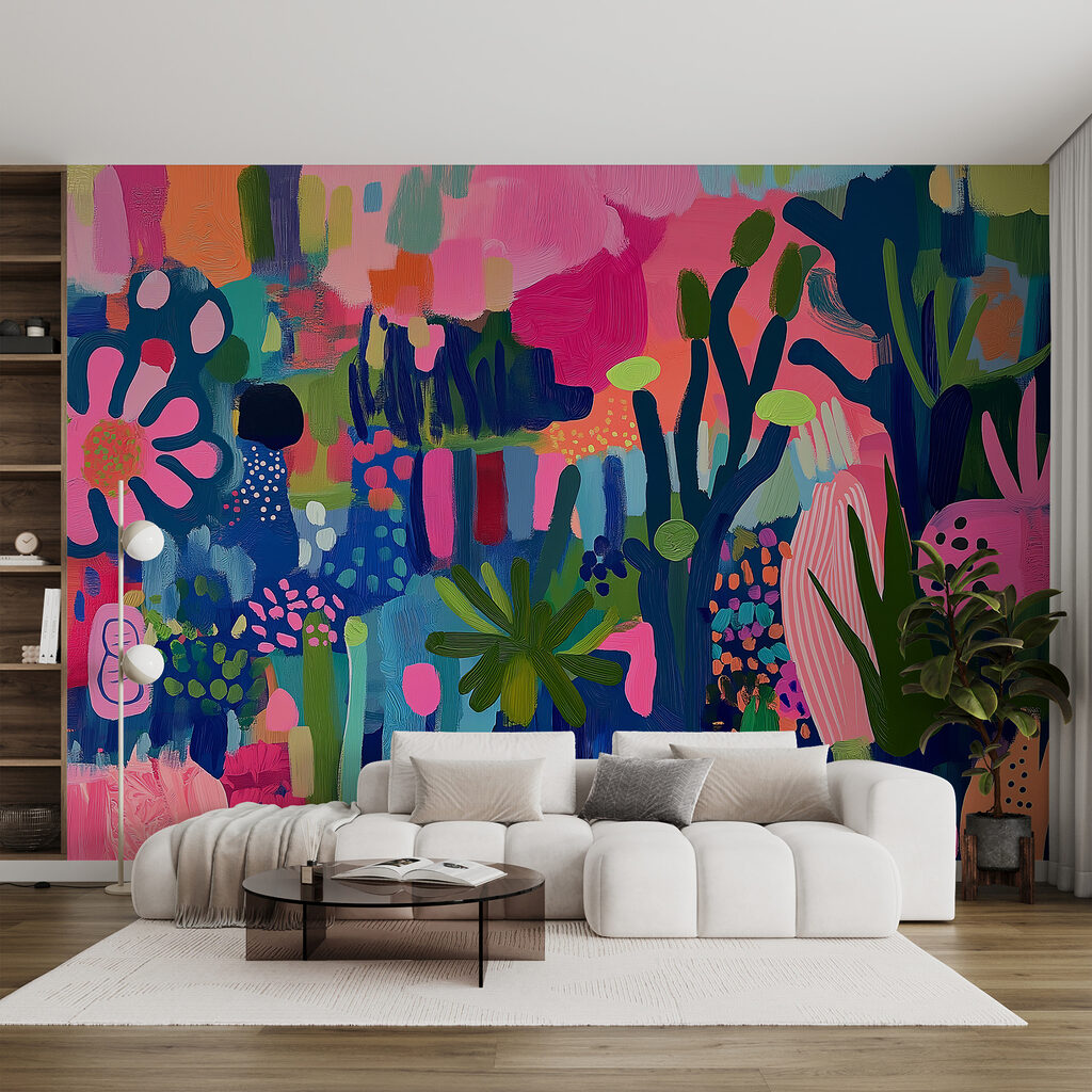 Colorful painting of plants and flowers Colorful painting of plants and flowers