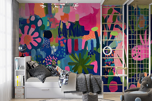 Peinture colorée de plantes et de fleurs Peinture colorée de plantes et de fleurs