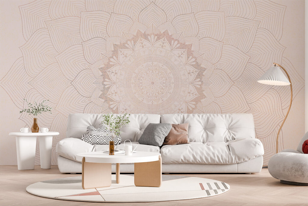 Circular pattern on a white surface Circular pattern on a white surface