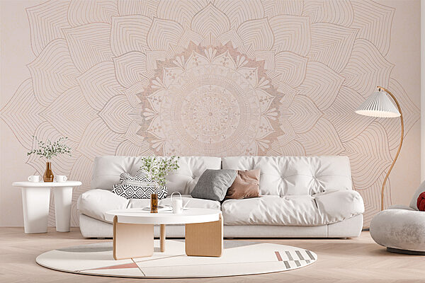 Motif circulaire sur une surface blanche Motif circulaire sur une surface blanche