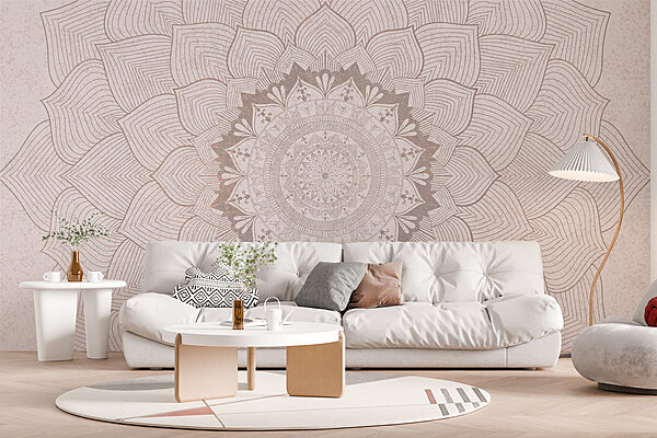 Motif circulaire sur une surface blanche Motif circulaire sur une surface blanche