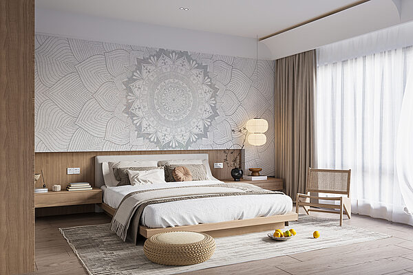 Mandala blanc et gris Mandala blanc et gris