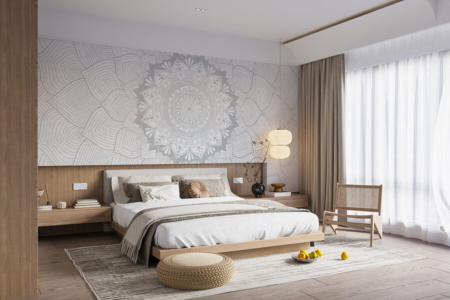 Mandala blanc et gris Mandala blanc et gris