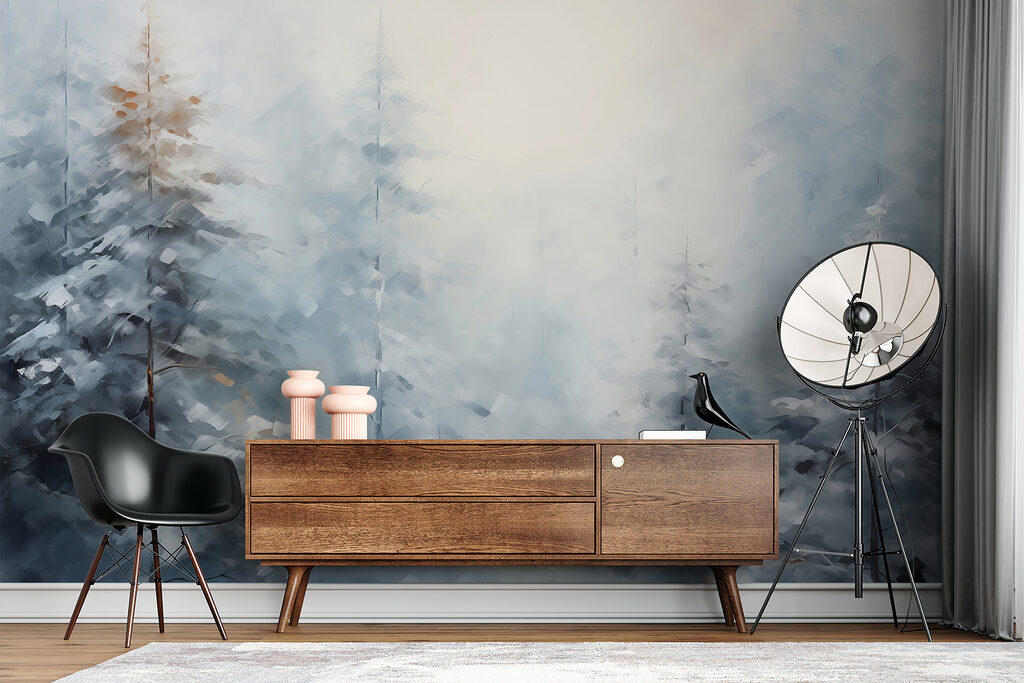 Snow covered trees in a forest Snow covered trees in a forest