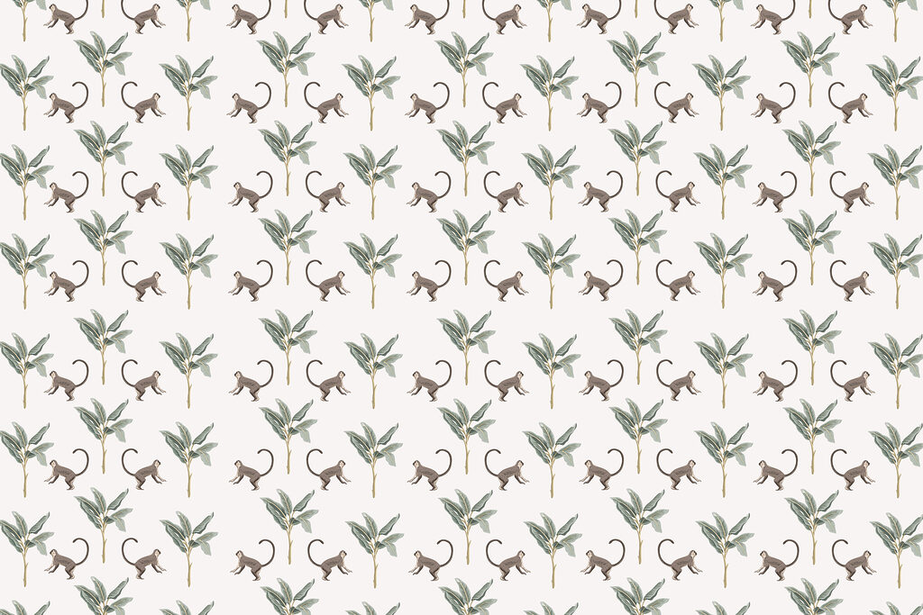 Motif de singes et de feuilles Motif de singes et de feuilles