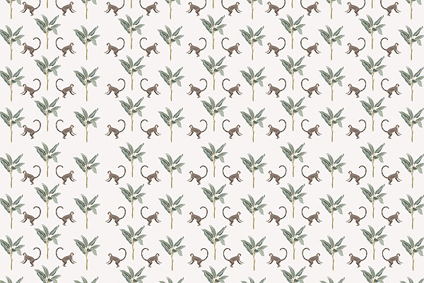 Motif de singes et de feuilles Motif de singes et de feuilles