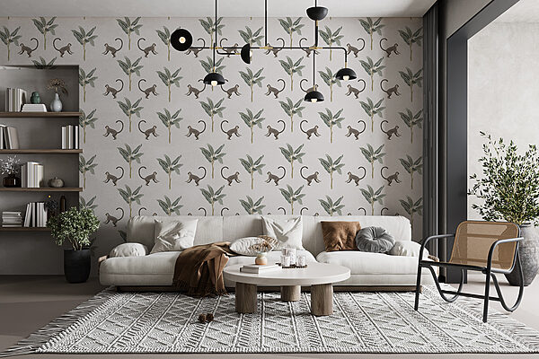 Motif de singes et de feuilles Motif de singes et de feuilles