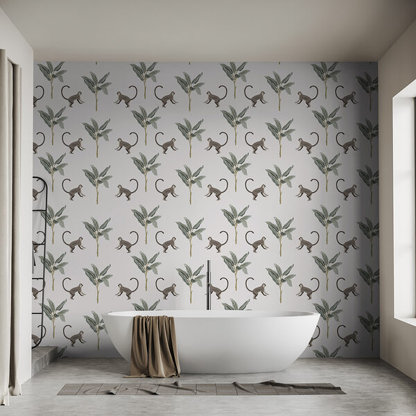 Motif de singes et de feuilles Motif de singes et de feuilles