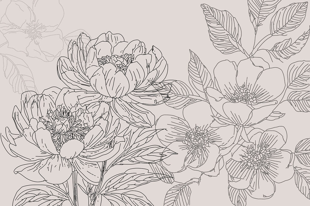 Dessin de fleurs et de feuilles Dessin de fleurs et de feuilles