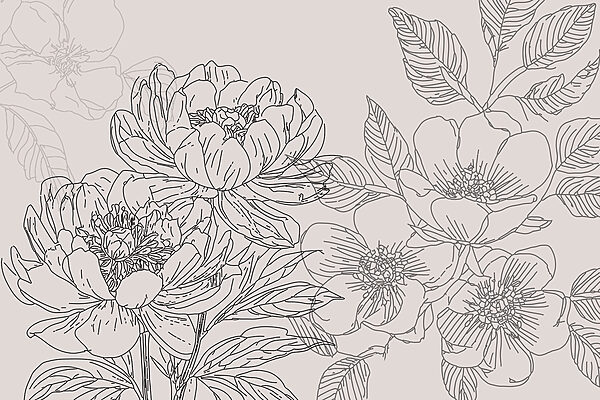 Dessin de fleurs et de feuilles Dessin de fleurs et de feuilles
