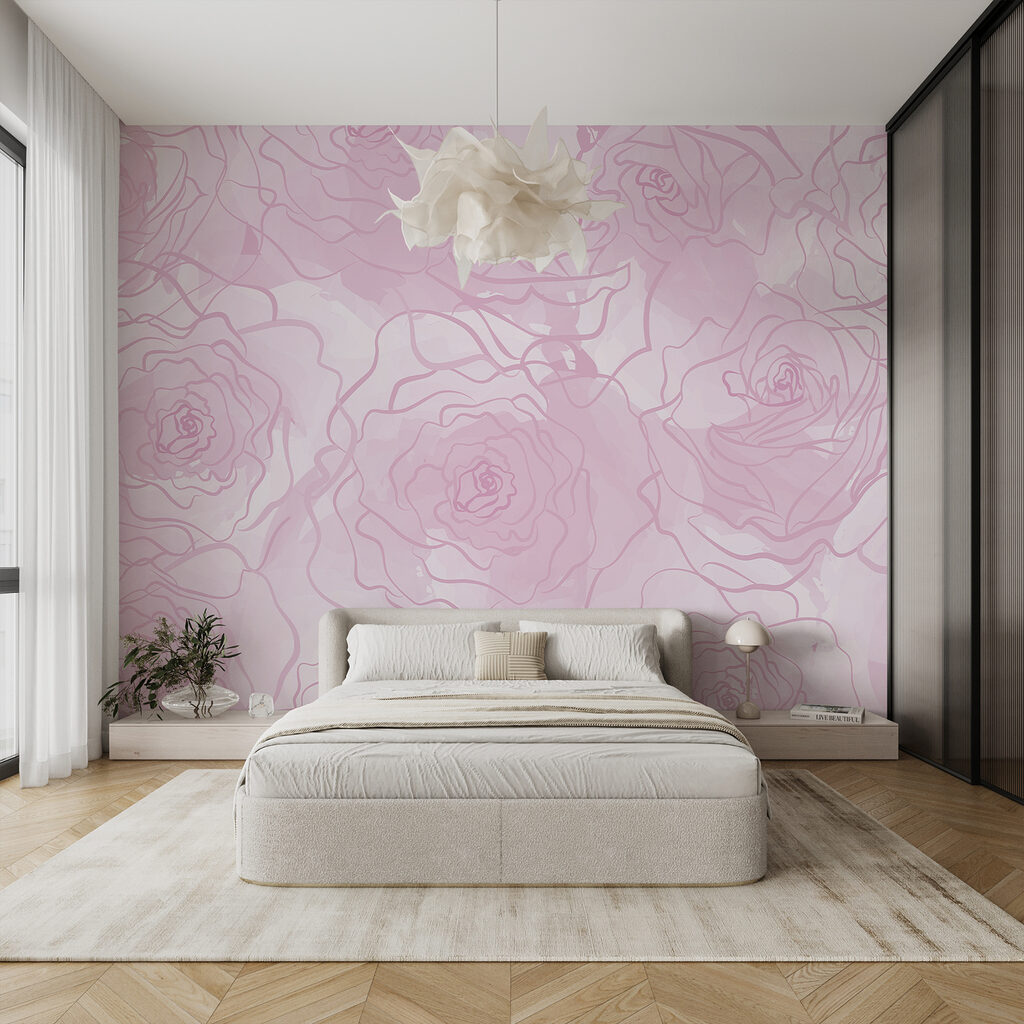 Pink roses on a white background Pink roses on a white background