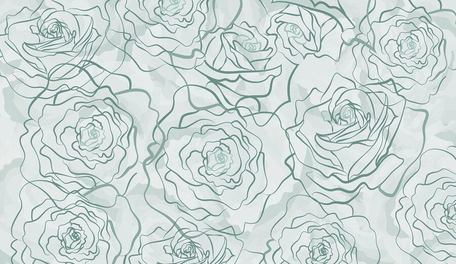 Motif de roses sur fond blanc