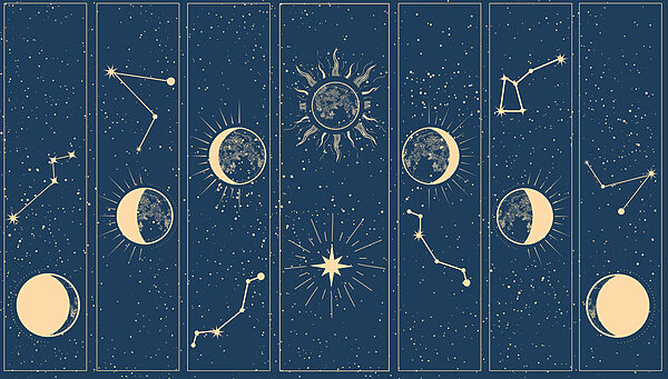 Groupe d'images du soleil et de la lune Groupe d'images du soleil et de la lune