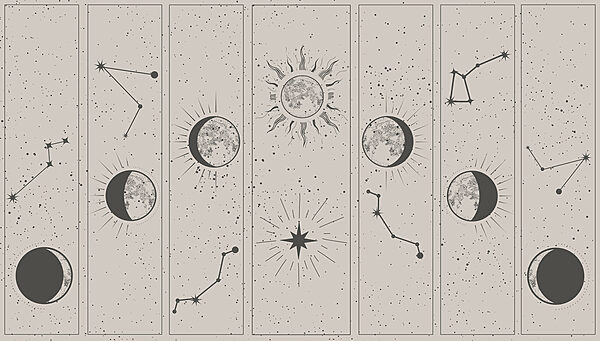 Groupe d'images du soleil et de la lune Groupe d'images du soleil et de la lune