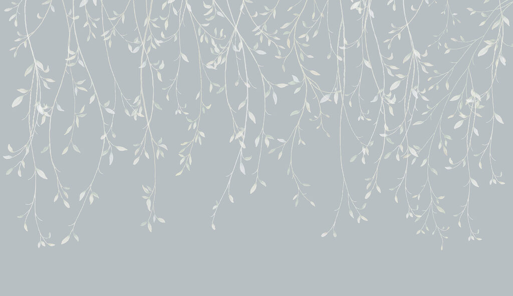White branches with leaves on them