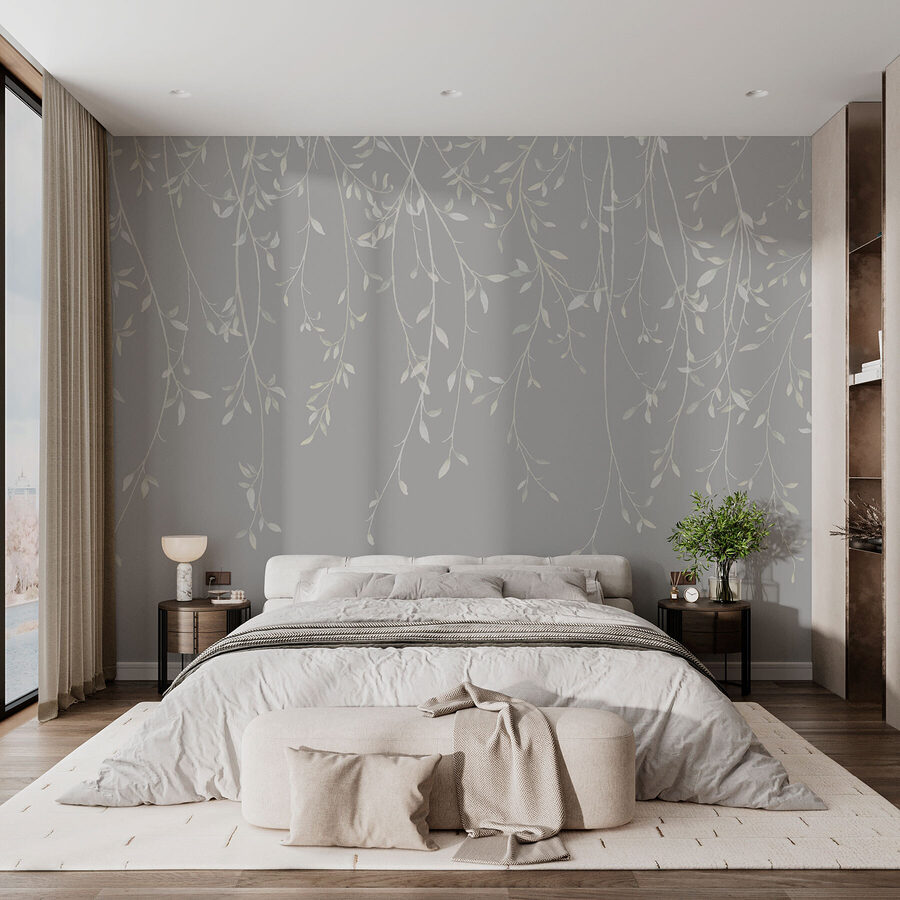 Fond blanc et gris avec des feuilles Fond blanc et gris avec des feuilles