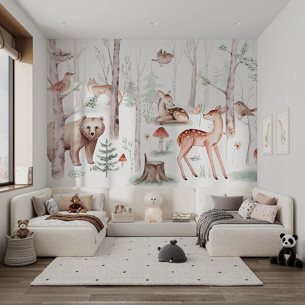 Groupe d'animaux dans les bois Groupe d'animaux dans les bois