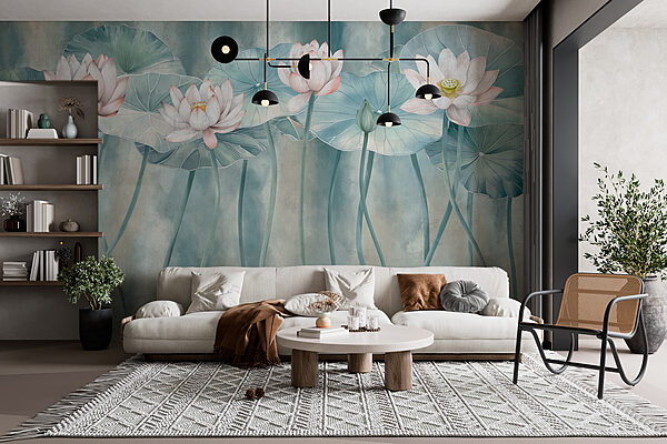 Groupe de fleurs et de feuilles Groupe de fleurs et de feuilles
