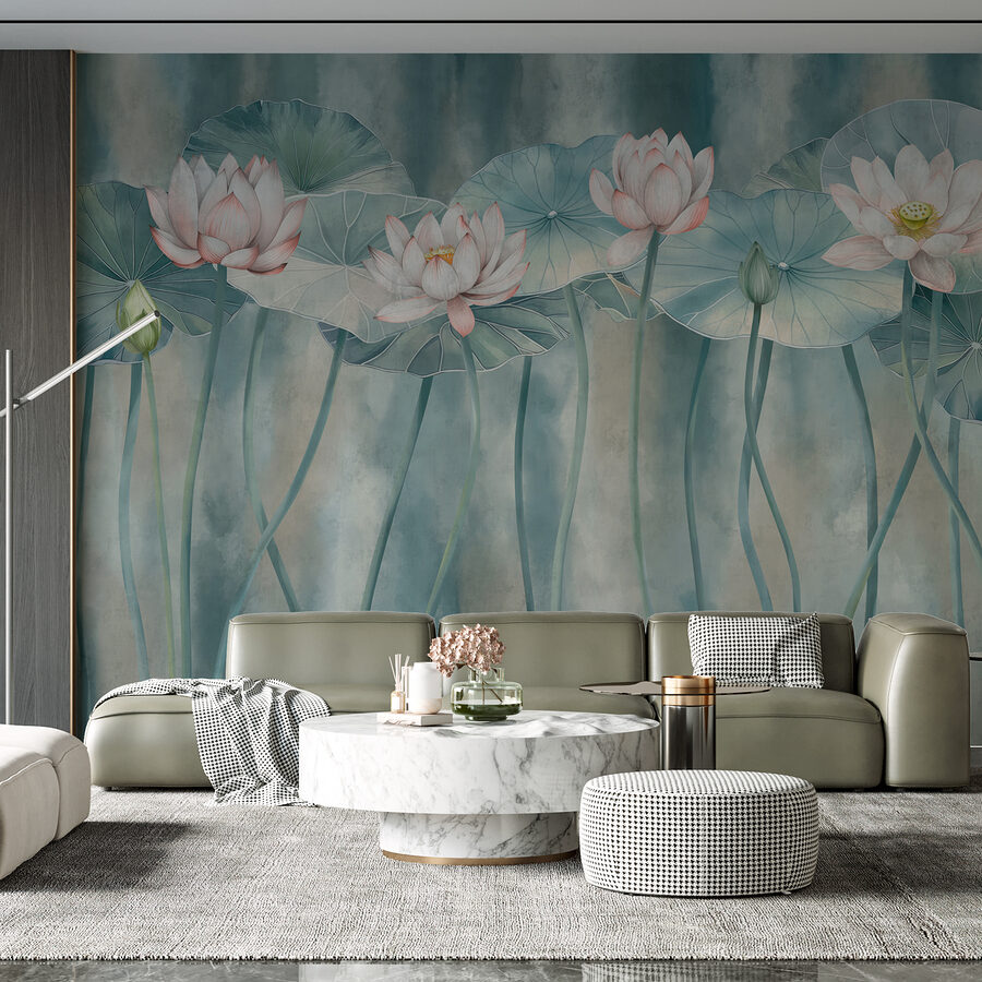 Groupe de fleurs et de feuilles Groupe de fleurs et de feuilles