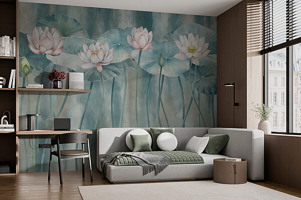 Groupe de fleurs et de feuilles Groupe de fleurs et de feuilles
