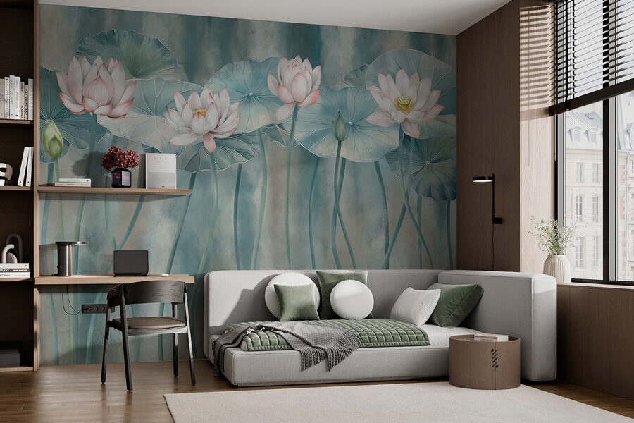 Groupe de fleurs et de feuilles Groupe de fleurs et de feuilles