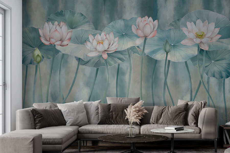 Groupe de fleurs et de feuilles Groupe de fleurs et de feuilles