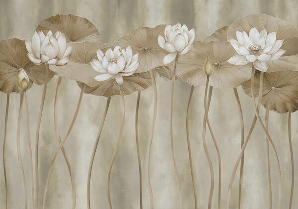 Groupe de fleurs et de feuilles blanches Groupe de fleurs et de feuilles blanches