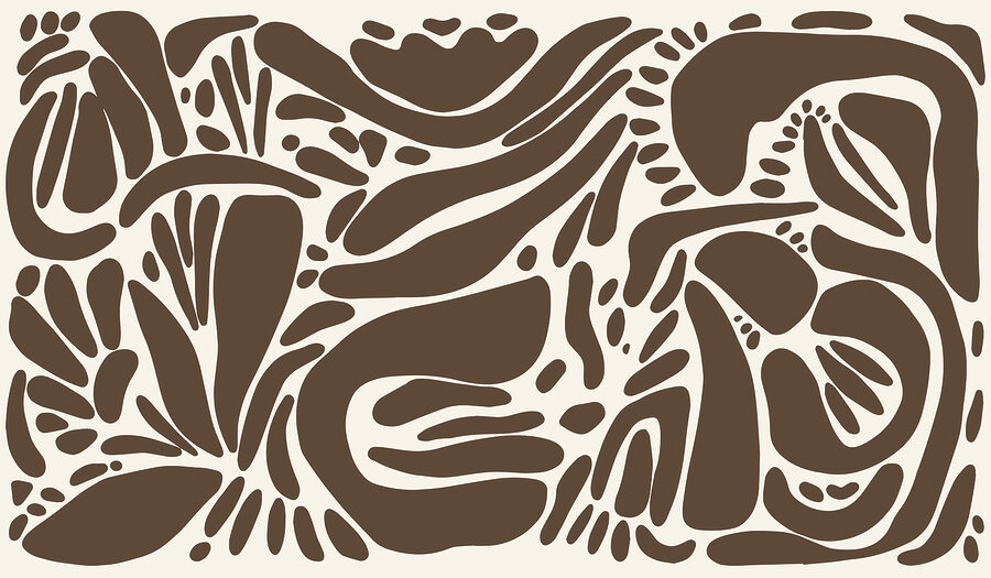 Motif marron et blanc