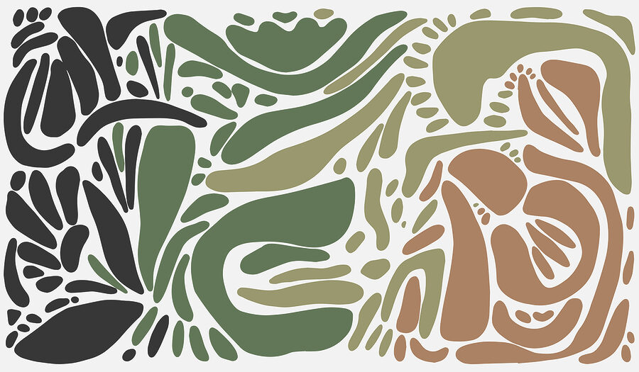 Motif coloré de différentes formes