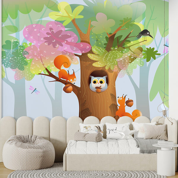 Caricature d'animaux dans un arbre Caricature d'animaux dans un arbre