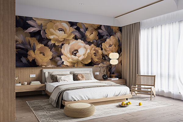 Groupe de fleurs avec feuilles Groupe de fleurs avec feuilles