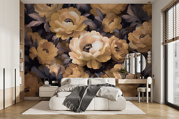 Groupe de fleurs avec feuilles Groupe de fleurs avec feuilles